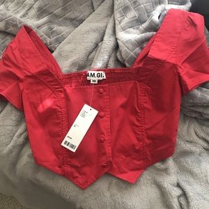 I.AM.GIA Red Ankaa Top